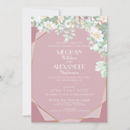 Bröllopsinbjudan | Moderna Geometric Wildblommor Inbjudningar