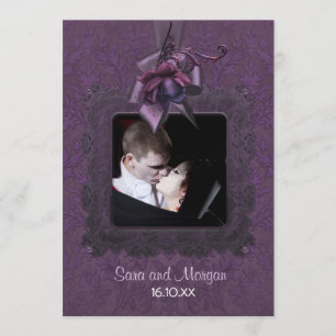 Bröllopsinbjudan mörk Romantik Inbjudningar