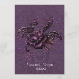 Bröllopsinbjudan mörk Romantik Inbjudningar