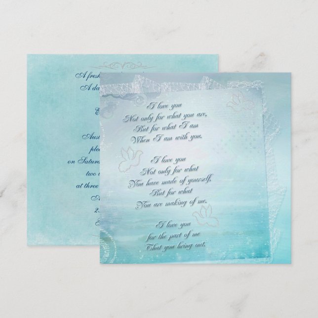 Bröllopsinbjudan Nautical Snöre Inbjudningar (Fram/baksida)