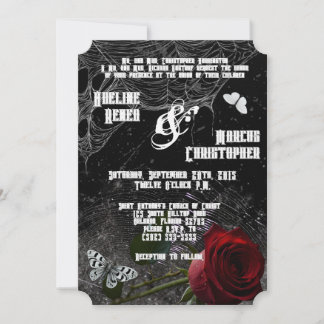 Bröllopsinbjudan om 5 x 7 som riktar sig mot Adeli Inbjudningar