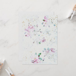 Bröllopsinbjudan om Papper vattenfärgstex Inbjudningar