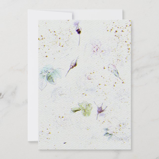 Bröllopsinbjudan om Papper vattenfärgstex Inbjudningar (Framsida)