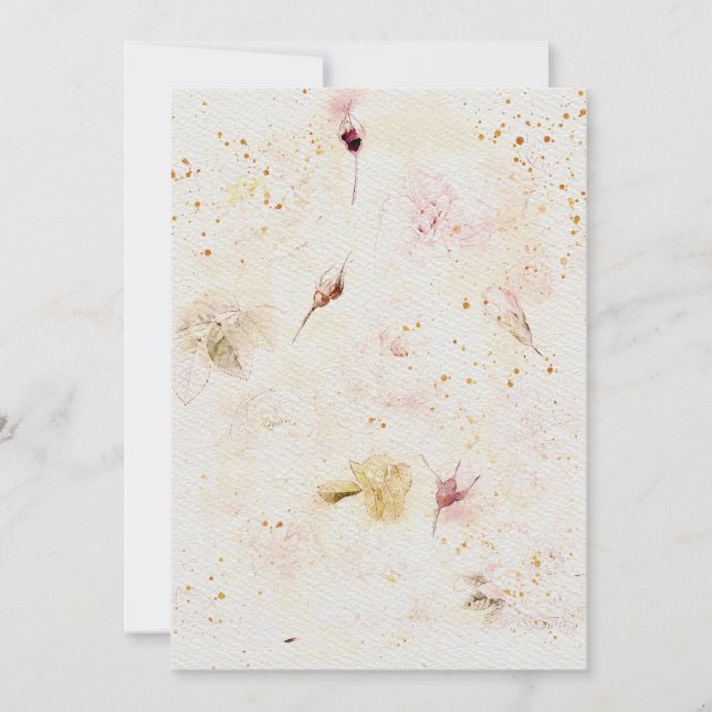Bröllopsinbjudan om Papper vattenfärgstex Inbjudningar (Framsida)