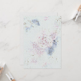 Bröllopsinbjudan om Papper vattenfärgstex Inbjudningar