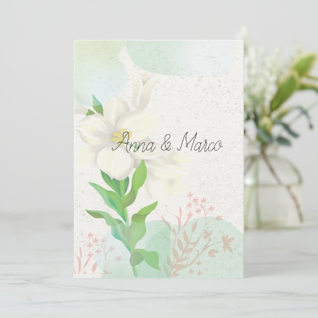 Bröllopsinbjudan ömtåliga blommor inbjudningar (Stående Fram)