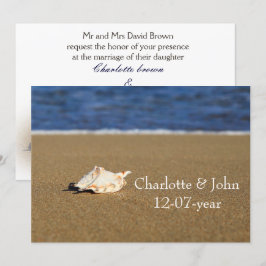 Bröllopsinbjudan på strand inbjudningar