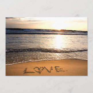 Bröllopsinbjudan på stranden inbjudningar