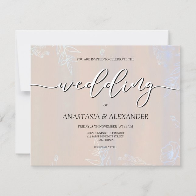 Bröllopsinbjudan. Pappra Lakan (Framsida)