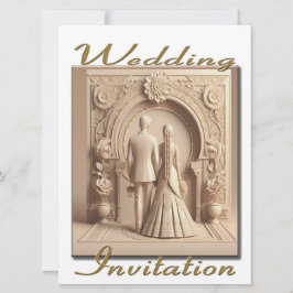 Bröllopsinbjudan Par vid valvvägen Inbjudningar