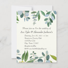 Bröllopsinbjudan - platt kort