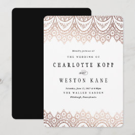 Bröllopsinbjudan ro Guld Inbjudningar