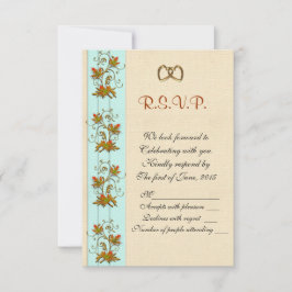 Bröllopsinbjudan RSVP Höstlöv Inbjudningar