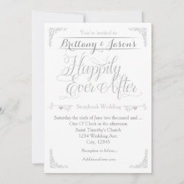 Bröllopsinbjudan Sagobok Lyckligt Alltid Efteråt Inbjudningar