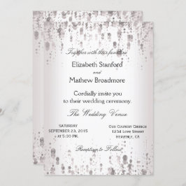Bröllopsinbjudan | SILVER GLITTER Inbjudningar