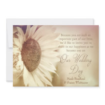 Bröllopsinbjudan - Solros - Mjuka effekter