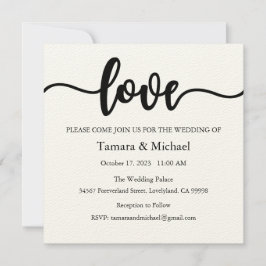 Bröllopsinbjudan, Stationär Bröllop, Kärlek Inbjudningar