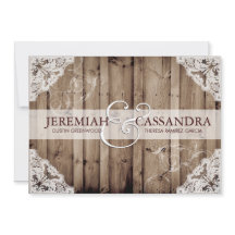 Bröllopsinbjudan till Antique White Snöre