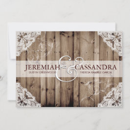 Bröllopsinbjudan till Antique White Snöre Inbjudningar