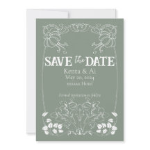 Bröllopsinbjudan till art nouveau