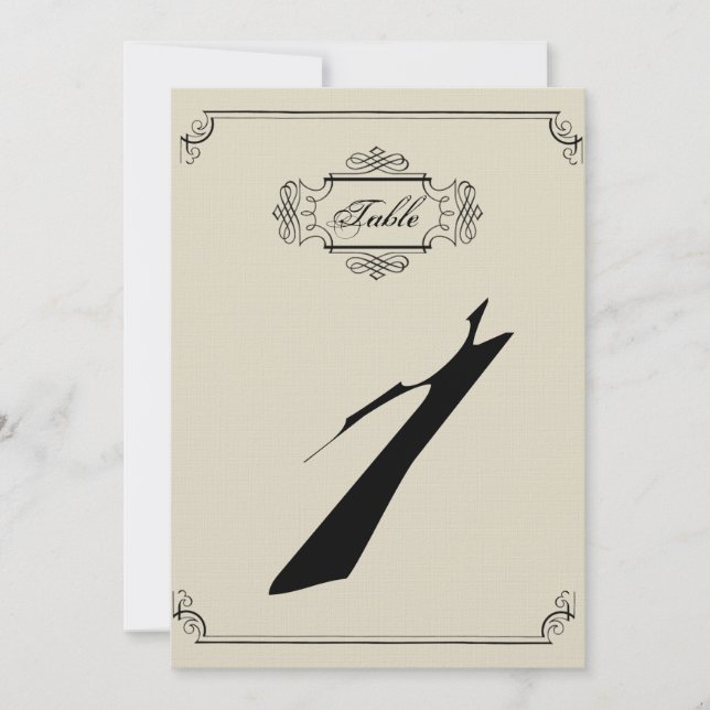 Bröllopsinbjudan till art nouveau Posh Wedding Inbjudningar (Framsida)