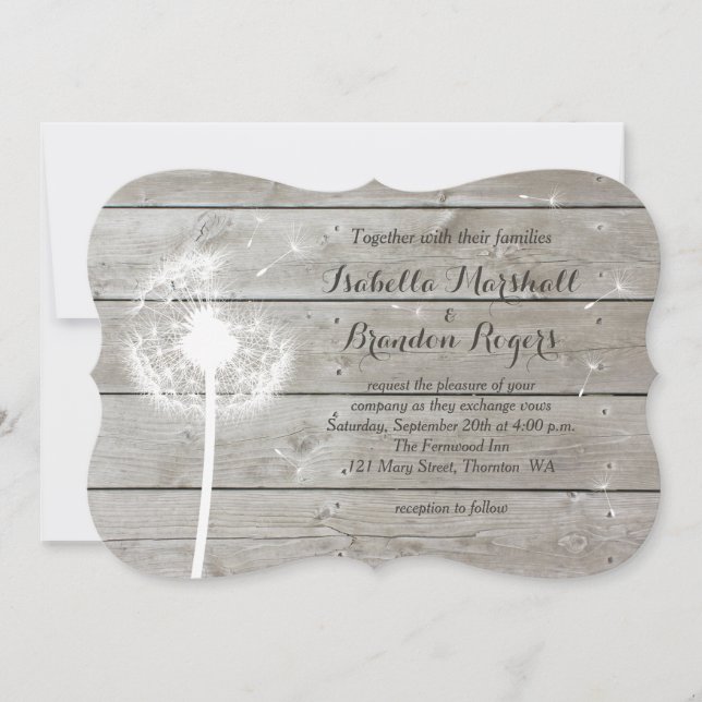 Bröllopsinbjudan till Blommigt Barn Board Inbjudningar (Framsida)