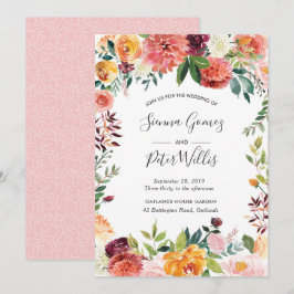 Bröllopsinbjudan till blommigten Fall vår Inbjudningar