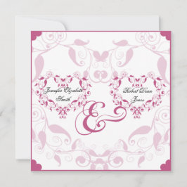 Bröllopsinbjudan till Blommigten Ro Heart Inbjudningar