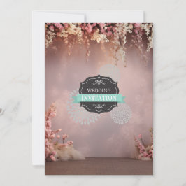 Bröllopsinbjudan till Blommigten vintage - Elegant Inbjudningar