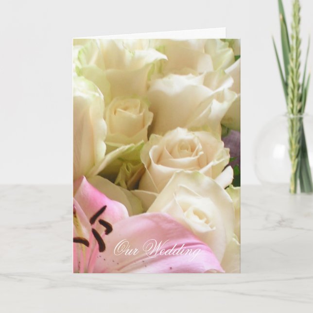 Bröllopsinbjudan till blommor inbjudan (Framsida)