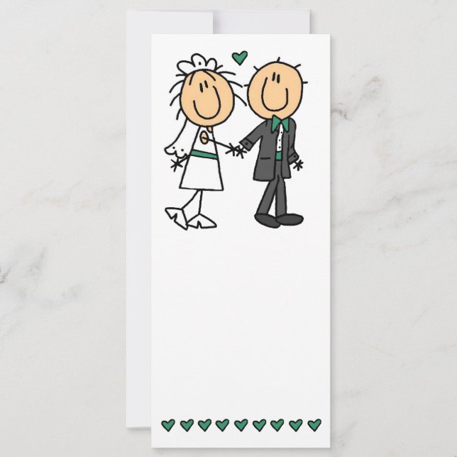 Bröllopsinbjudan till brudar och blommor inbjudningar (Framsida)