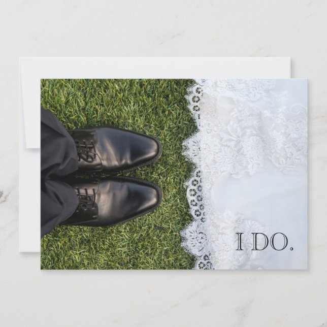 Bröllopsinbjudan till brudgummen spara datumet (Framsida)