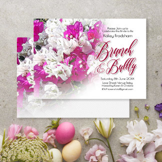Bröllopsinbjudan till Brunch & Bubly Blommigt Inbjudningar