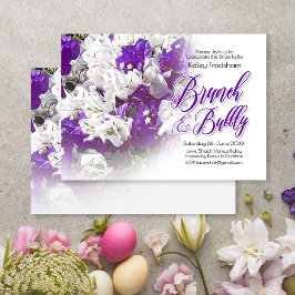 Bröllopsinbjudan till Brunch & Bubly White Lila We Inbjudningar