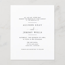 Bröllopsinbjudan till budget flygblad