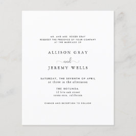 Bröllopsinbjudan till budget flygblad