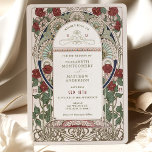 Bröllopsinbjudan till Burgundy Art nouveau Mucha Inbjudningar<br><div class="desc">Inbjudan från art nouveau Vintage bröllop av Alphonse Mucha i en blommigt, romantisk och visemisk utformning. Viktorianska blommor kompletterar klassisk konst deco typsnitt. Ange din anpassningsbar så är du klar. Om du vill ändra designen ytterligare klickar du bara på den blå knappen "Anpassa den". Tack så mycket för att du...</div>