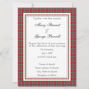 Bröllopsinbjudan till Burrell Scottish Wedding Inbjudningar