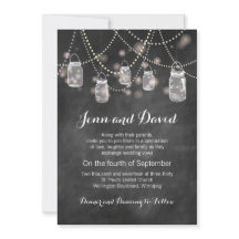 Bröllopsinbjudan till Chalkboard Mason Burk