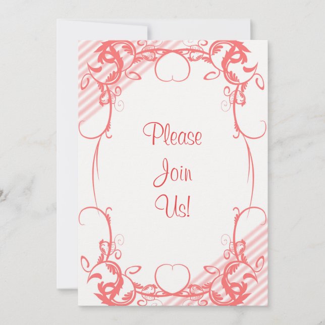 Bröllopsinbjudan till Coral Finare Inbjudningar (Framsida)