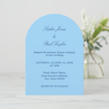 Bröllopsinbjudan till Cornros Blue Arch Wedding