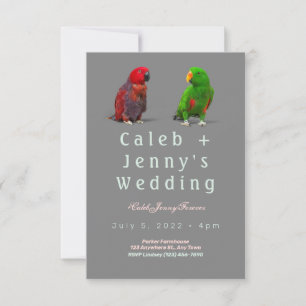 Bröllopsinbjudan till Cute Birds Inbjudningar