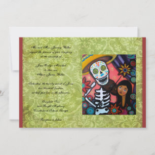 Bröllopsinbjudan till day of the dead inbjudningar