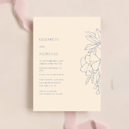 bröllopsinbjudan till den digitala blommigten inbjudningar