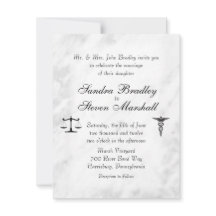 Bröllopsinbjudan till doktor och advokat