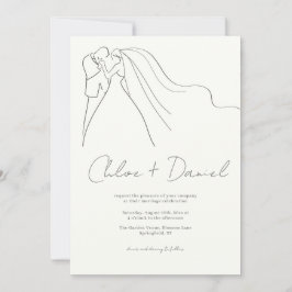 Bröllopsinbjudan till elegant Calligraphy Wedding Inbjudningar