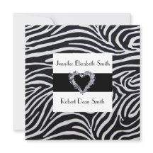 Bröllopsinbjudan till Elegant Zebra Rand