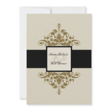 Bröllopsinbjudan till Elfenbenskusten Black och Gu