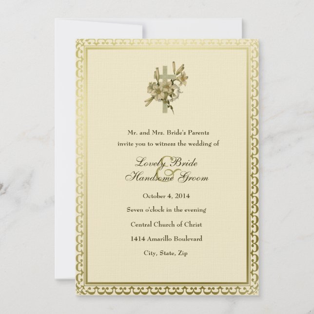 Bröllopsinbjudan till Elfenbenskusten Christian Ko Inbjudningar (Framsida)