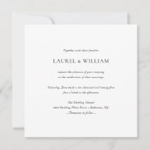 Bröllopsinbjudan till enkel Elegant Plum Square